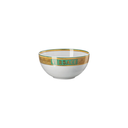 Versace Medusa Amplified Green Coin Soup bowl 15 cm front view