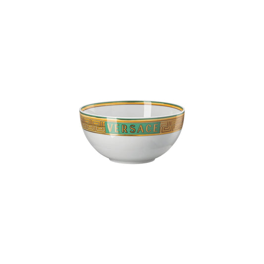 Versace Medusa Amplified Green Coin Soup bowl 15 cm front view