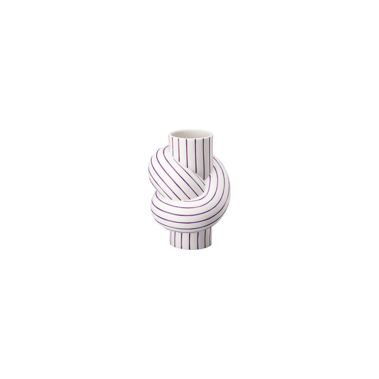 Rosenthal Plum Rosenthal Node Stripes Plum Vase 12 cm front view