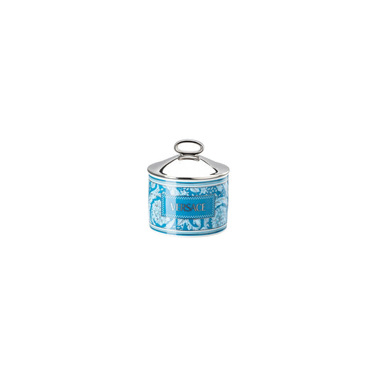 Versace Barocco Teal Scented candle2pc.sm front view