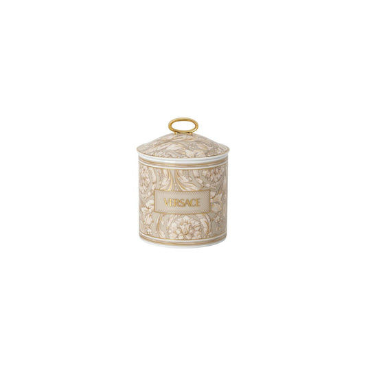 Versace Barocco Beige Scented candle2pc.md front view