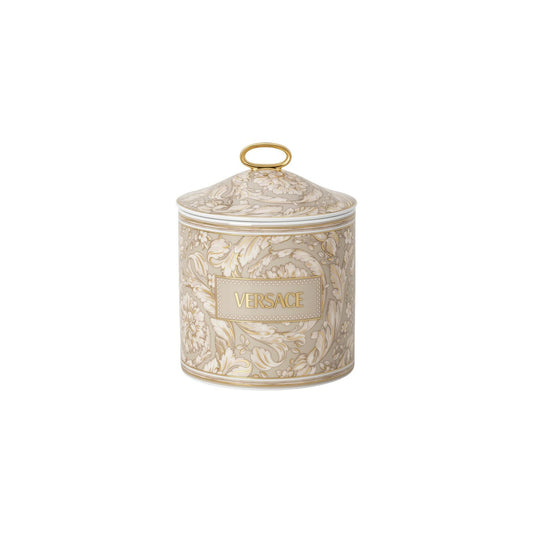 Versace Barocco Beige Scented candle2pc.lg front view
