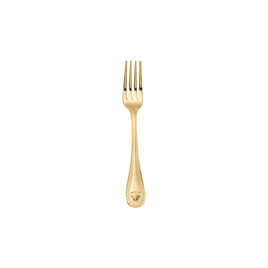 Versace Medusa Gold Dinner Fork front view