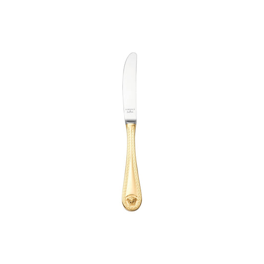 Versace Medusa Gold Dinner Knife front view