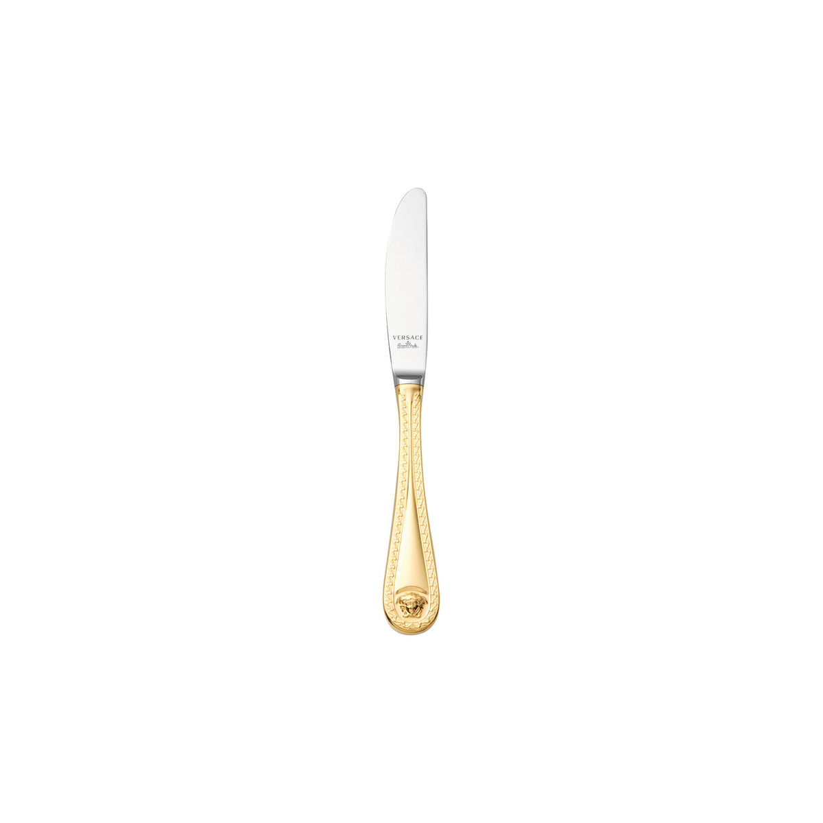 Versace Medusa Gold Dessert Knife front view