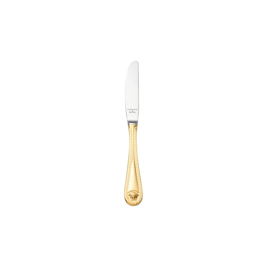 Versace Medusa Gold Dessert Knife front view