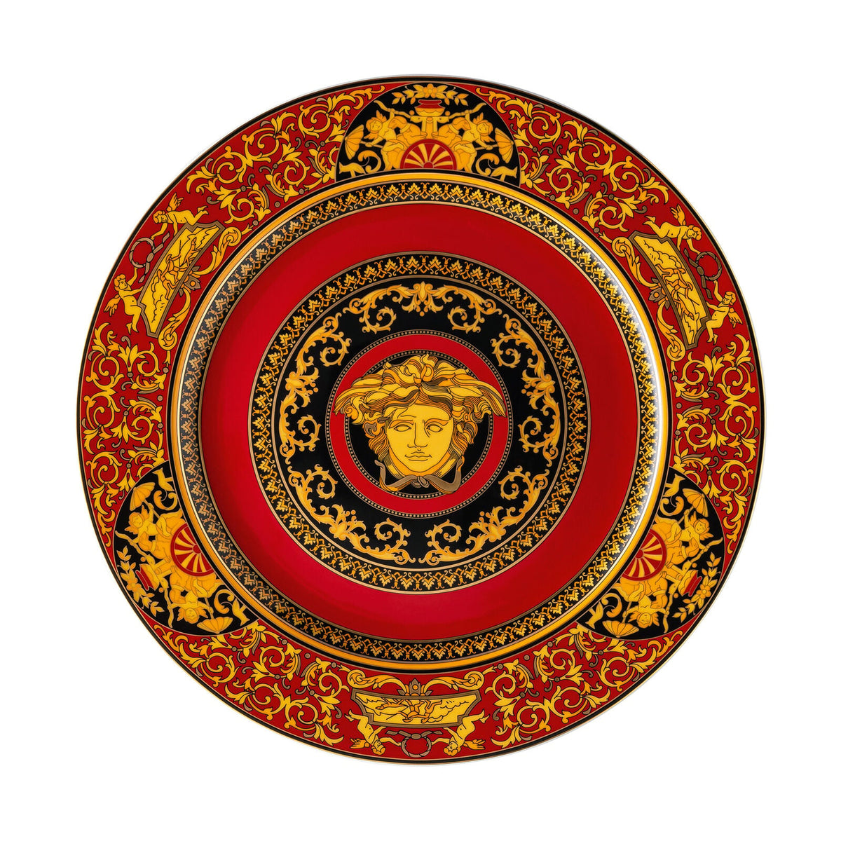 Versace Medusa Red Service Plate – 30 cm front view