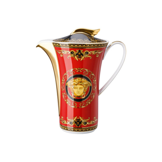 Versace Ikarus Medusa Red Coffee Pot front view