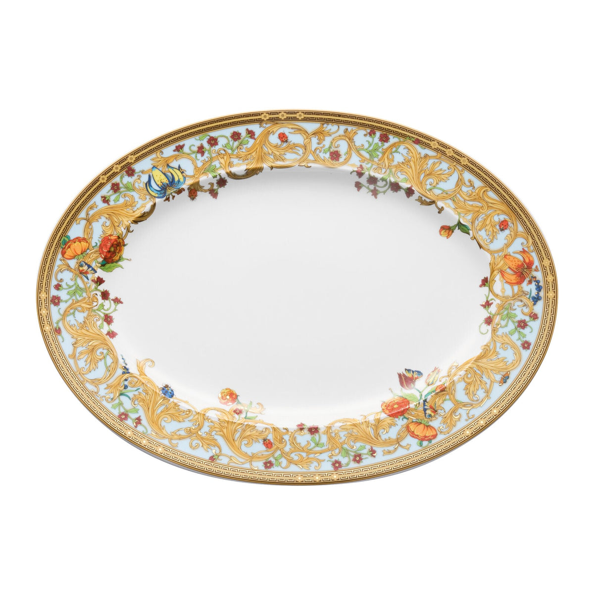 Versace Ikarus Le Jardin de Versace Oval Platter – 34 cm front view