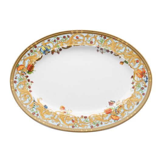 Versace Ikarus Le Jardin de Versace Oval Platter – 34 cm front view