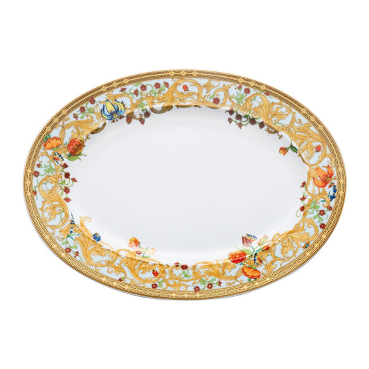Versace Ikarus Le Jardin de Versace Oval Platter – 40 cm front view