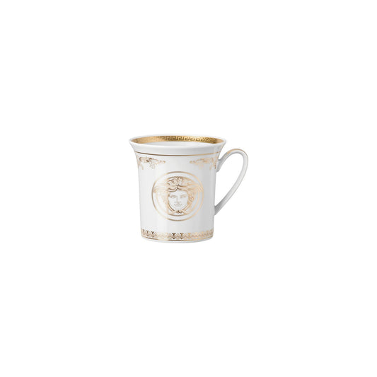Versace Medusa Gala Gold Mug with handle front view