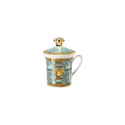 Versace Scala Palazzo Verde Mug with lid/30years front view
