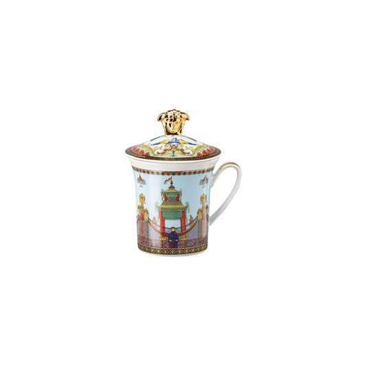 Versace Marco Polo Mug with lid/30years front view