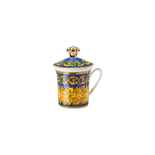 Versace Floralia Blue Mug with lid/30years front view