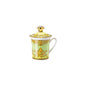 Versace Green Floralia Mug with lid/30years front view