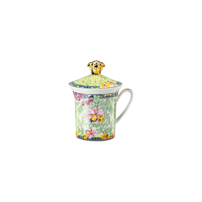 Versace D.V. Floralia Mug with lid/30years front view