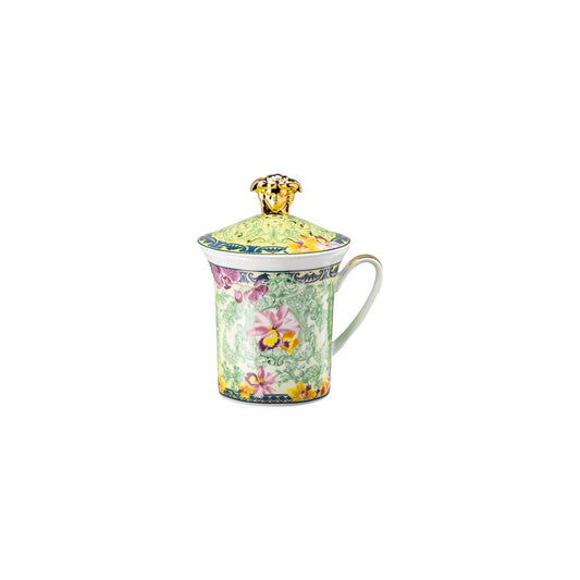 Versace D.V. Floralia Mug with lid/30years front view