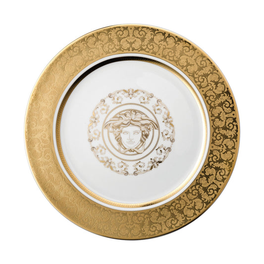 Versace Medusa Gala Gold Service Plate 30 cm front view