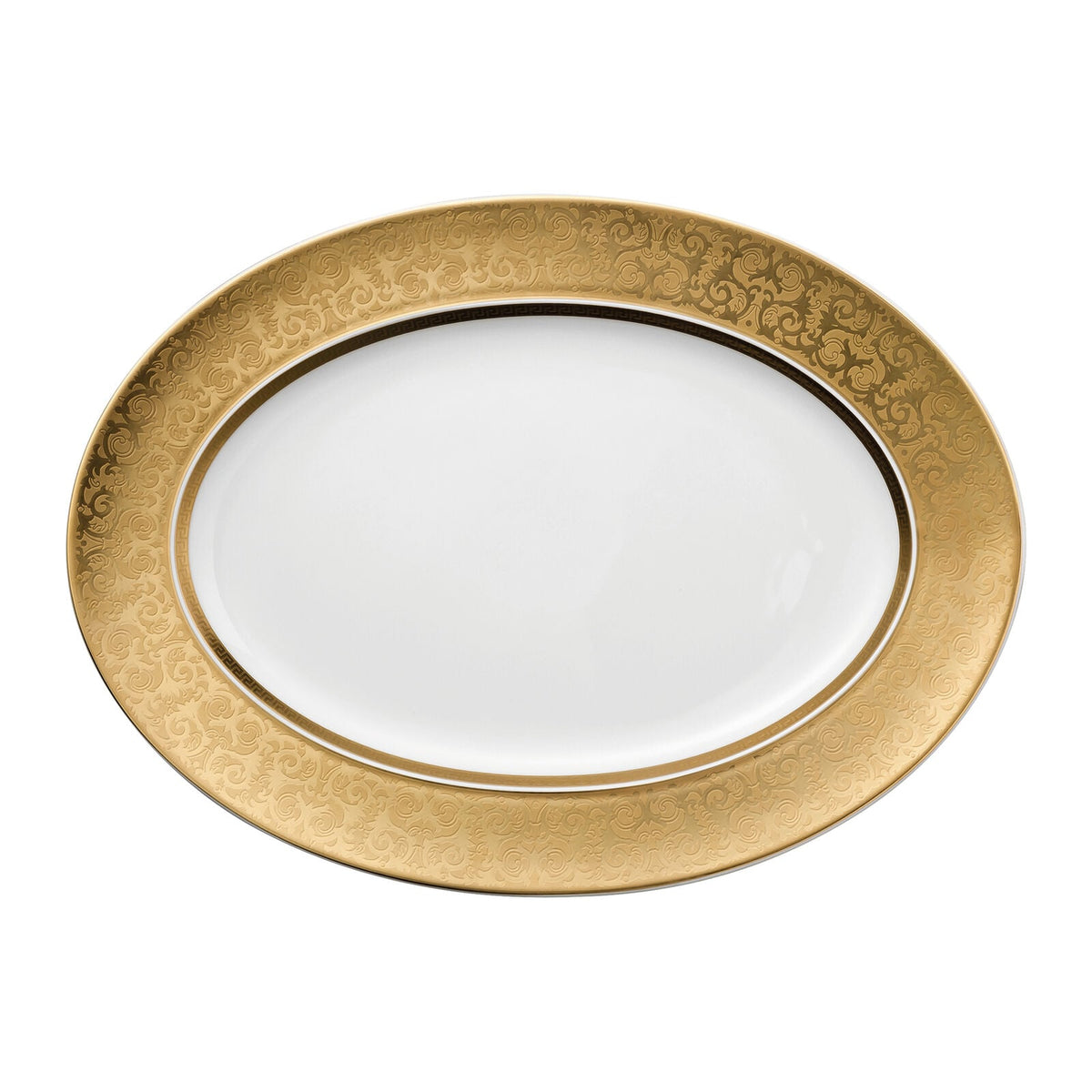 Versace Medusa Gala Gold Platter 40 cm front view