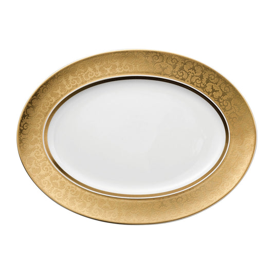 Versace Medusa Gala Gold Platter 40 cm front view