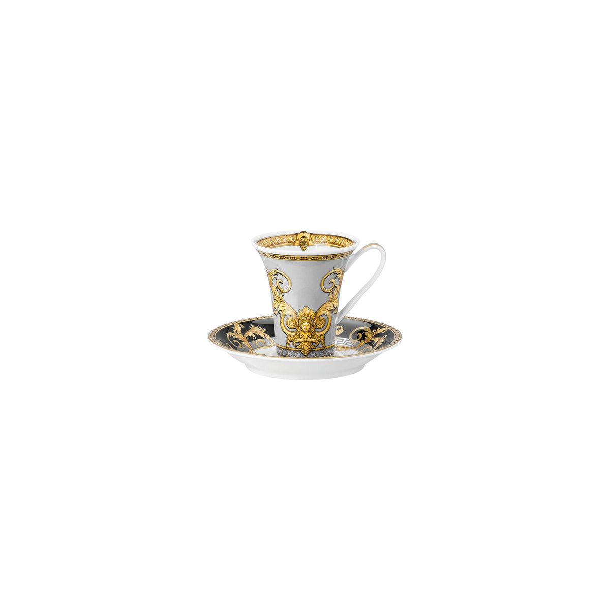 Versace Prestige Gala Cup/Saucer 2 tall front view