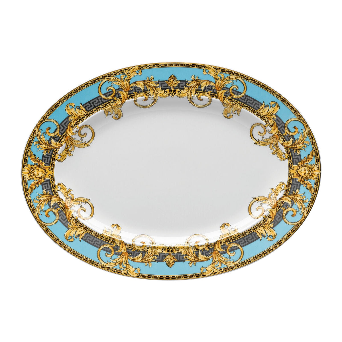 Versace Prestige Gala Bleu Platter 34 cm front view