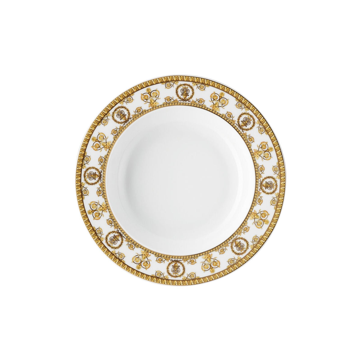 Versace Baroque Bianco Plate 22 cm deep front view