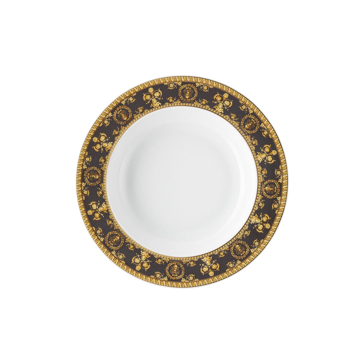 Versace Baroque Nero Plate 22 cm deep front view