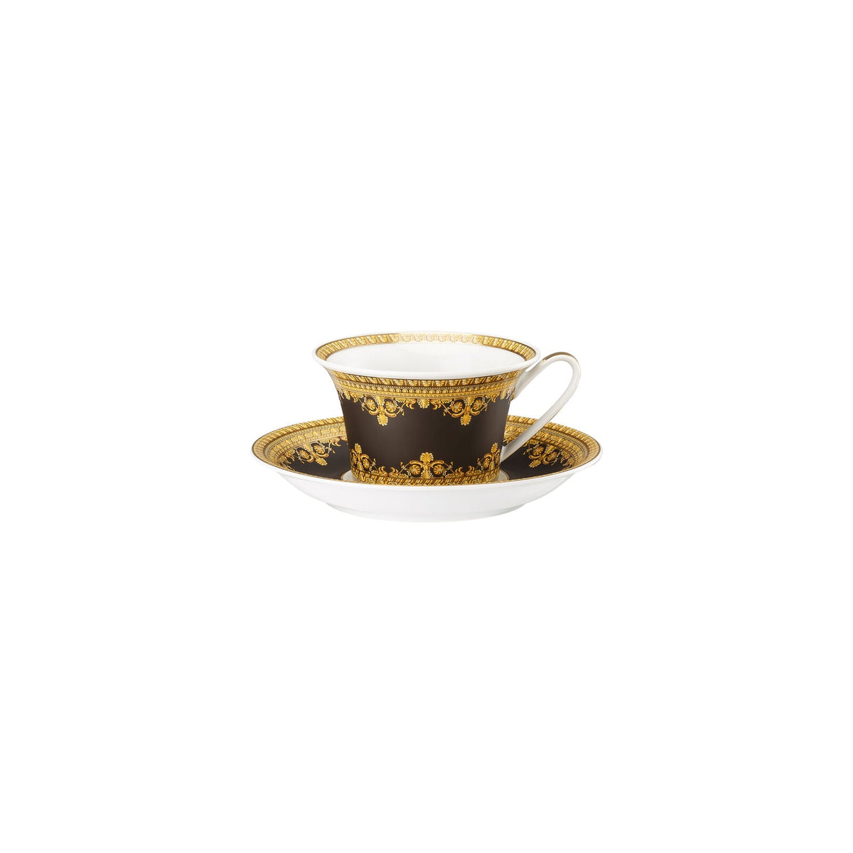 Versace Baroque Nero Cup/Saucer 4 low front view
