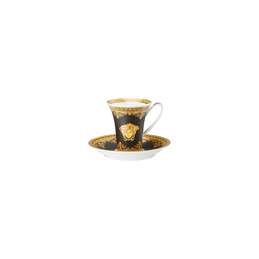 Versace Baroque Nero Cup/Saucer 2 tall front view
