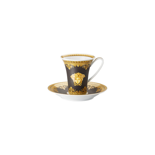 Versace Baroque Nero Cup/Saucer 4 tall front view