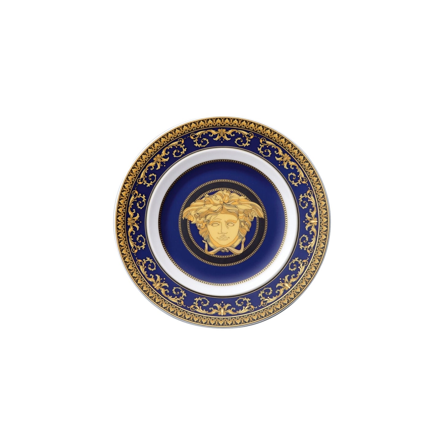 Versace Ikarus Medusa Blue Side Plate 18cm front view