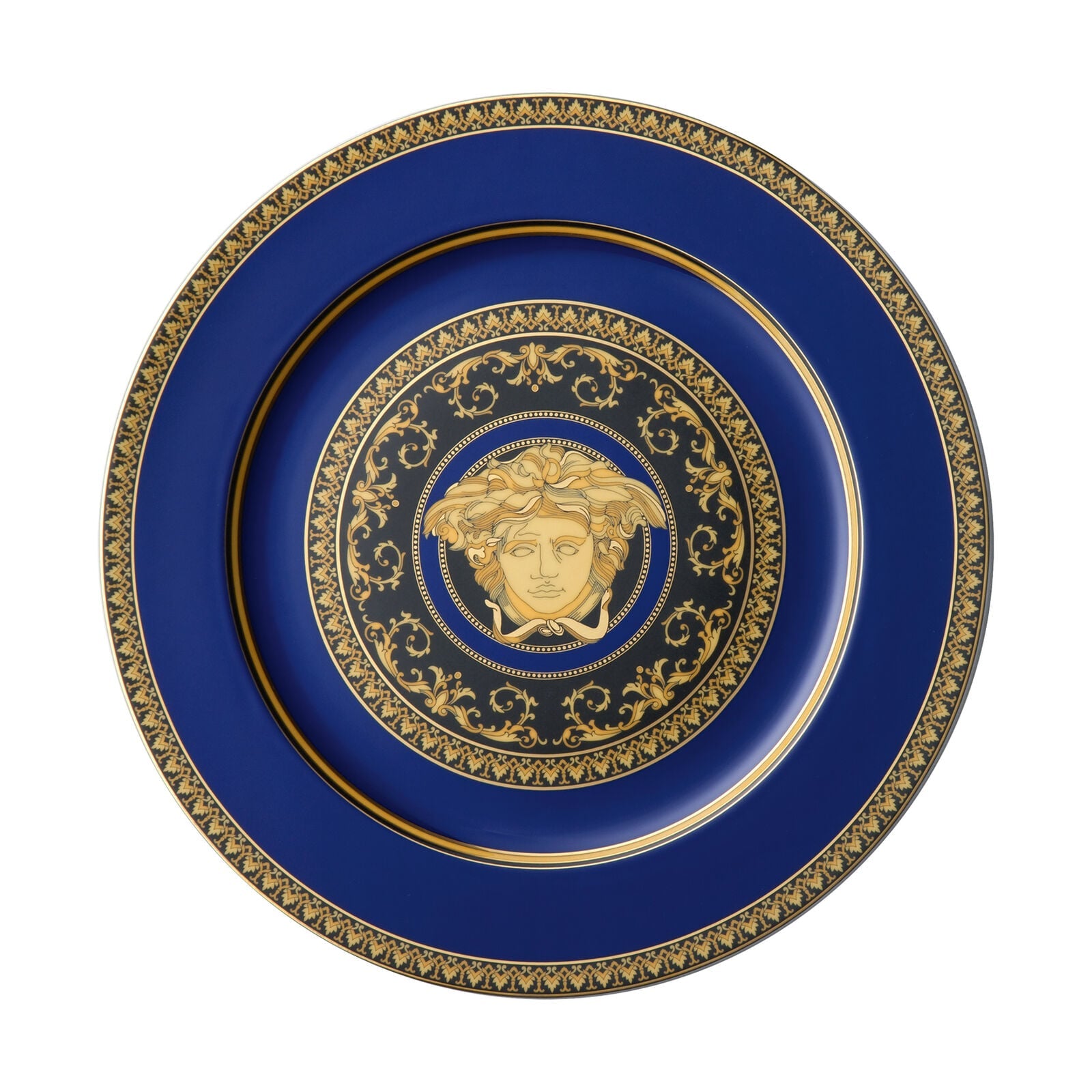 Versace Ikarus Medusa Blue Service Plate 30 cm front view