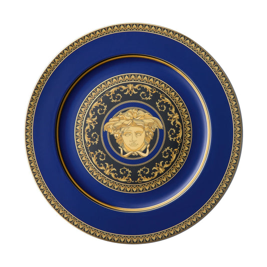 Versace Ikarus Medusa Blue Service Plate 30 cm front view