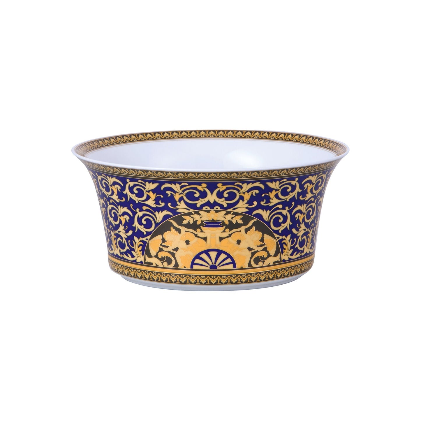 Versace Ikarus Medusa Blue Salad Bowl Large front view