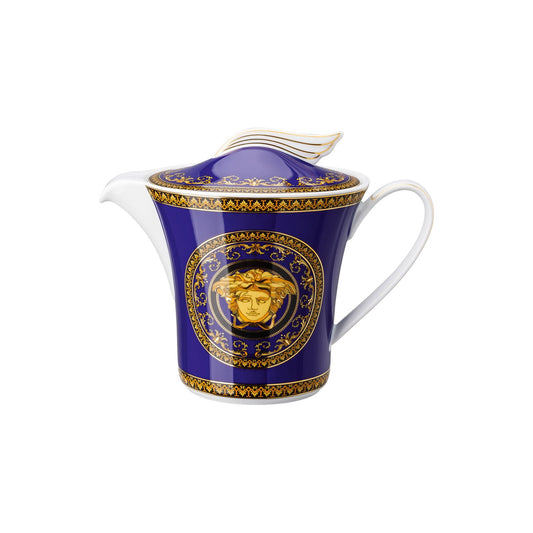 Versace Ikarus Medusa Blue Tea Pot front view