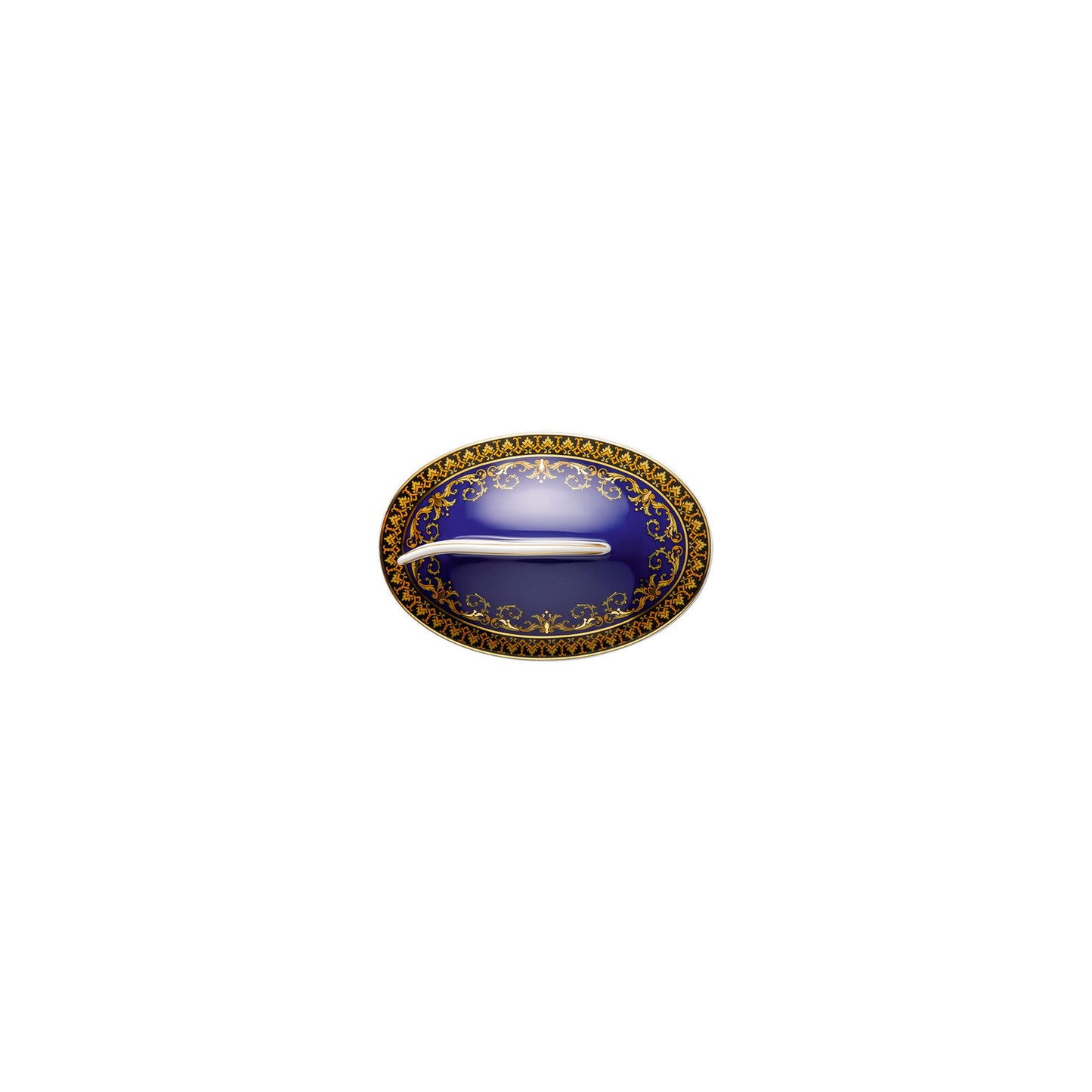 Versace Ikarus Medusa Blue Sugar Box Lid Only front view
