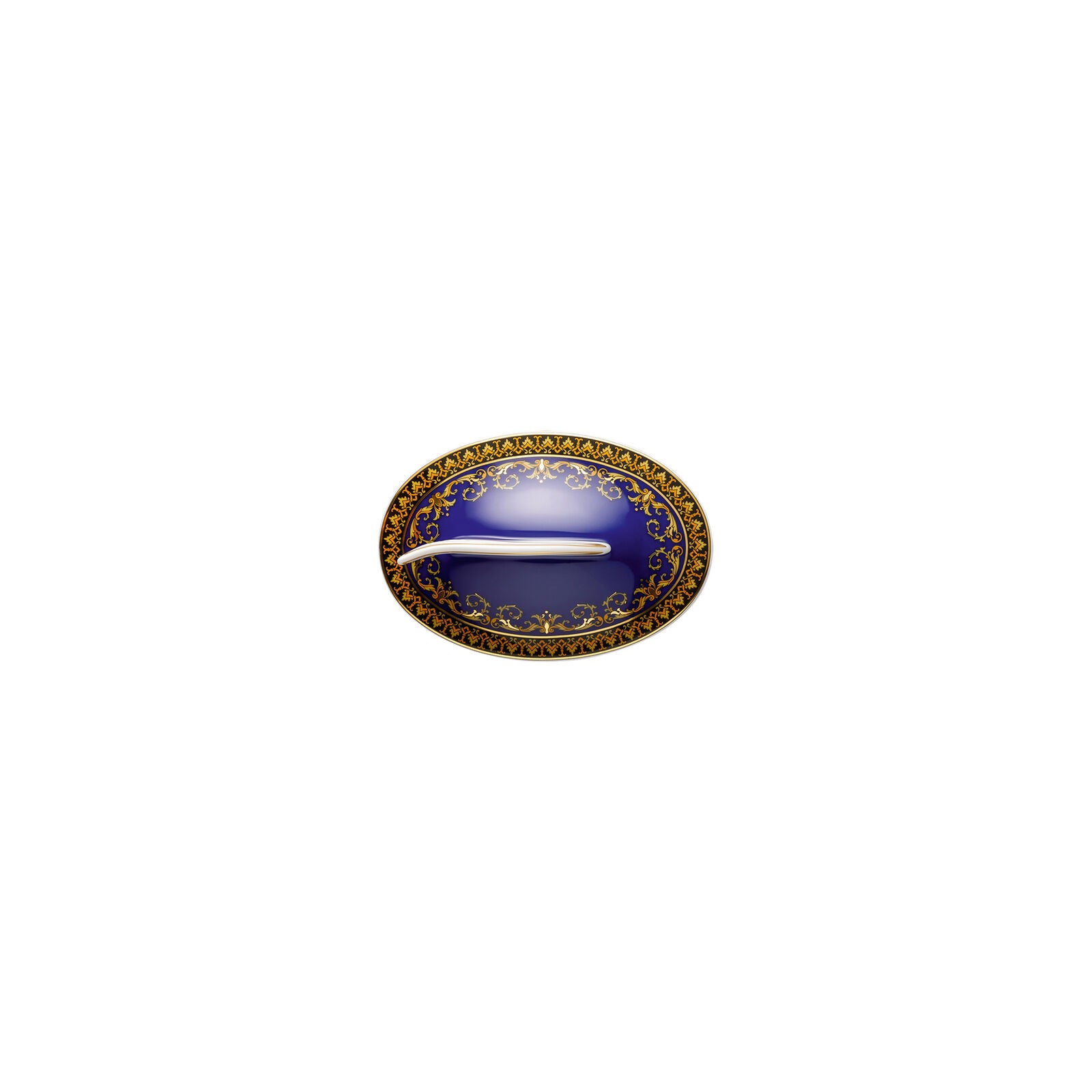 Versace Ikarus Medusa Blue Sugar Box Lid Only front view