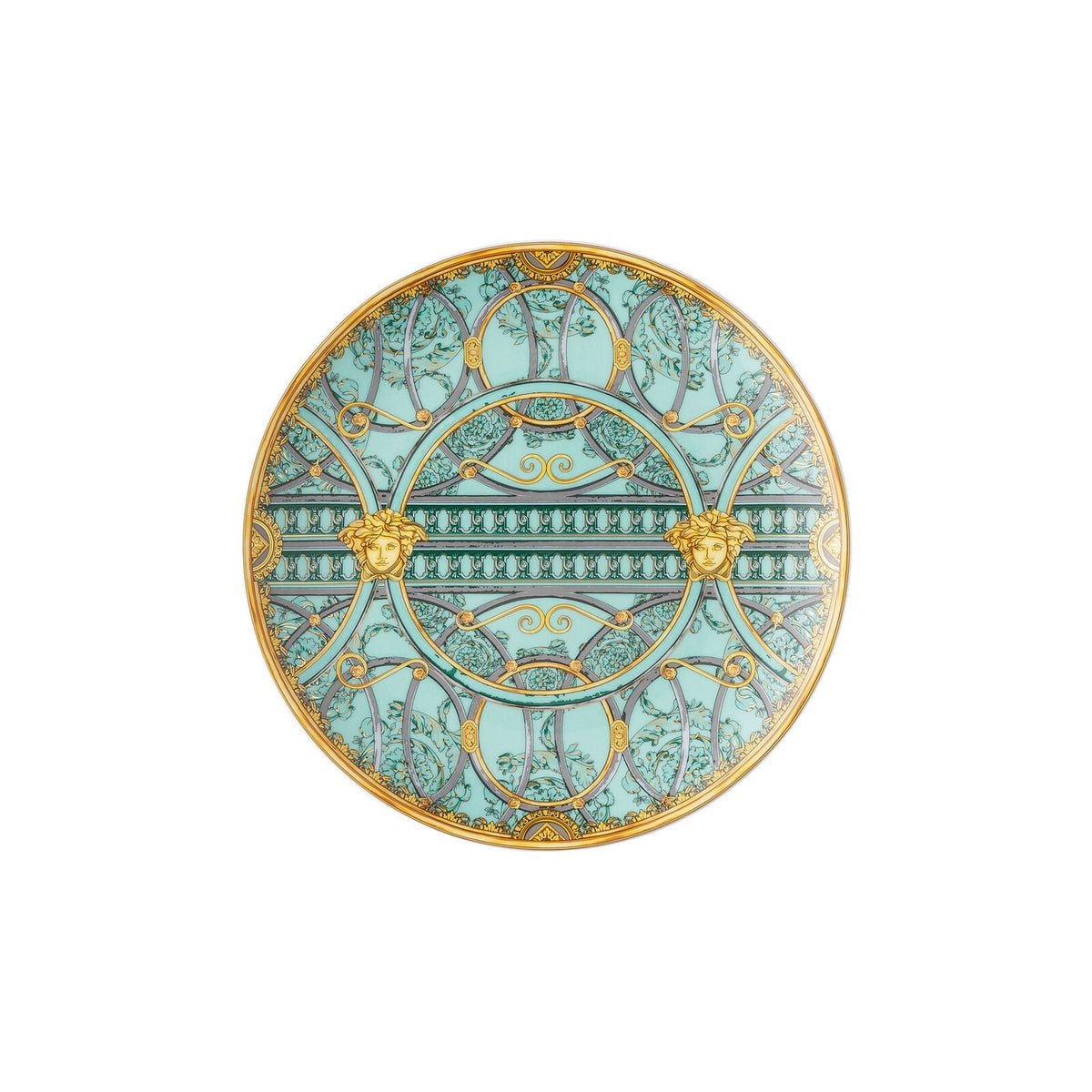 Versace Scala Palazzo Verde Plate 21 cm front view