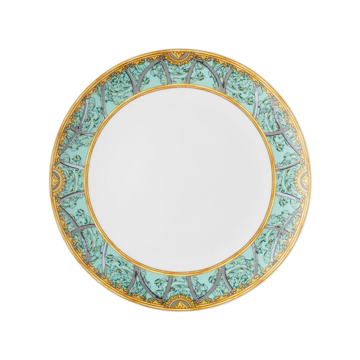 Versace Scala Palazzo Verde Plate 28 cm front view