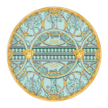 Versace Scala Palazzo Verde Service Plate 33 cm front view