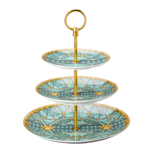 Versace Scala Palazzo Verde Etagere 3 tiers front view