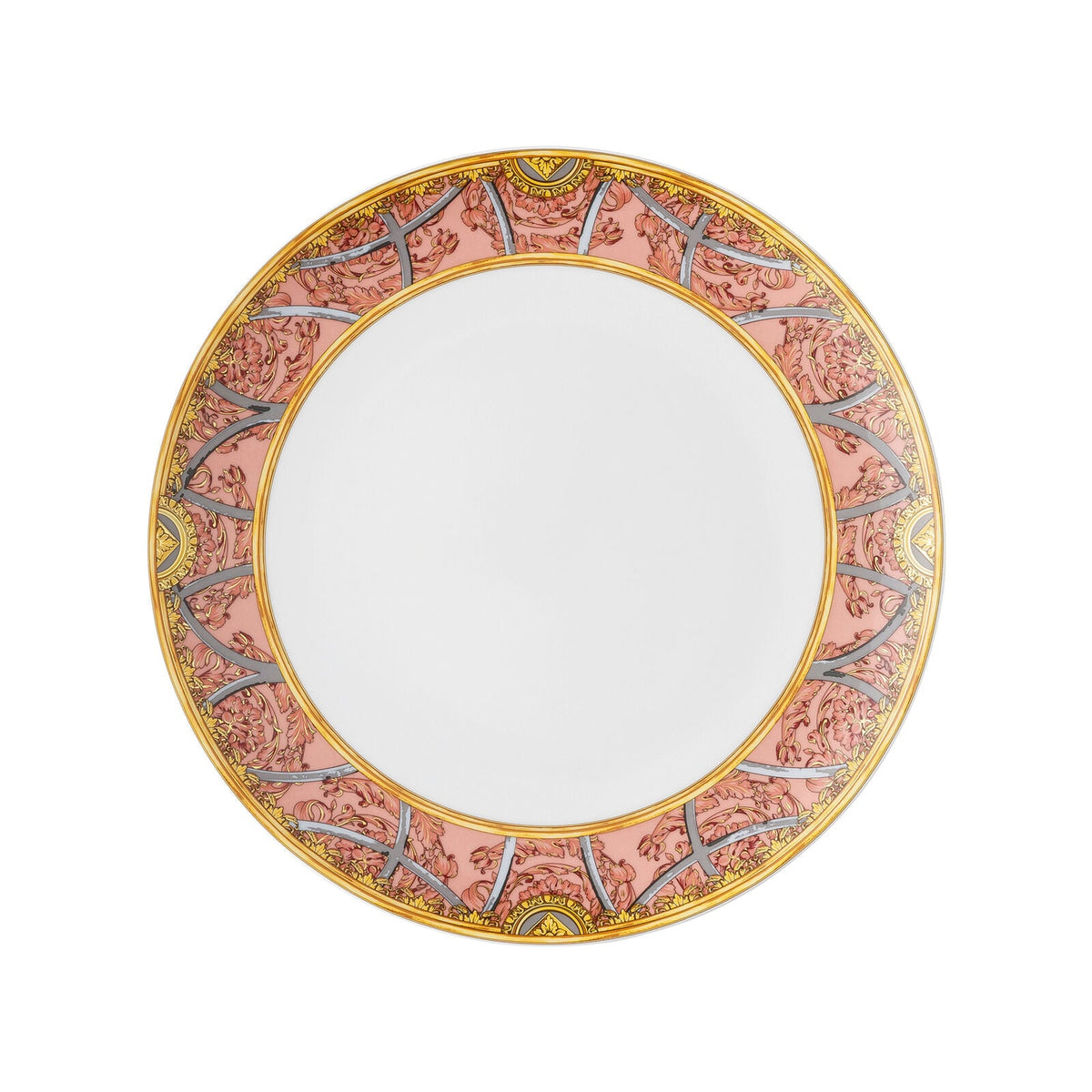 Versace Scala Palazzo Rosa Plate 28 cm front view
