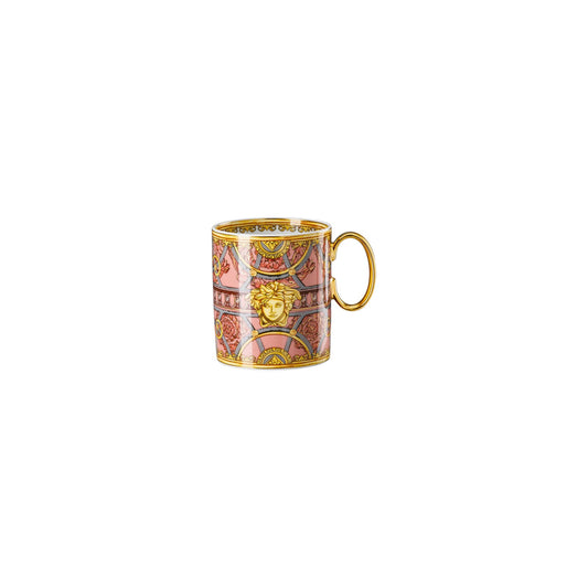 Versace Scala Palazzo Rosa Mug with handle front view