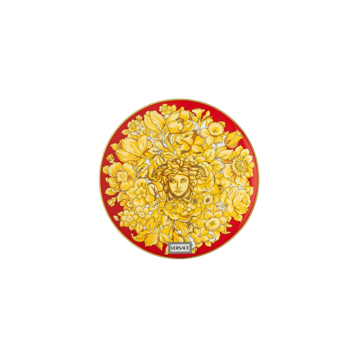 Versace Medusa Rhapsody Red Plate 17 cm front view