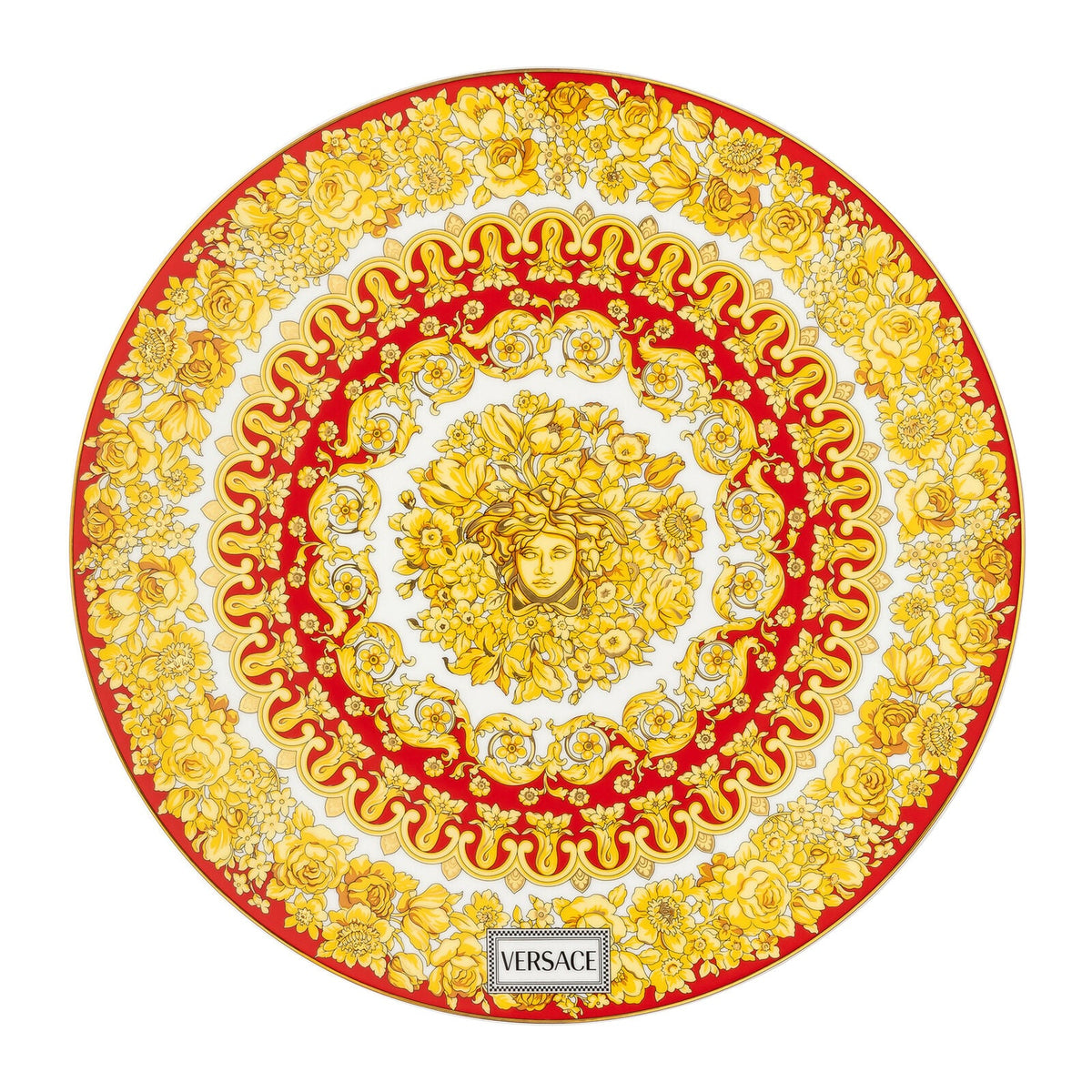 Versace Medusa Rhapsody Red Service Plate 33 cm front view