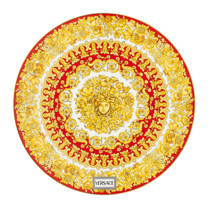 Versace Medusa Rhapsody Red Service Plate 33 cm front view