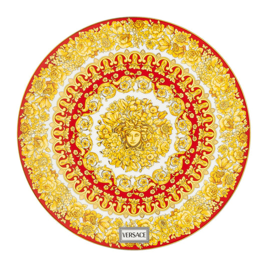 Versace Medusa Rhapsody Red Service Plate 33 cm front view