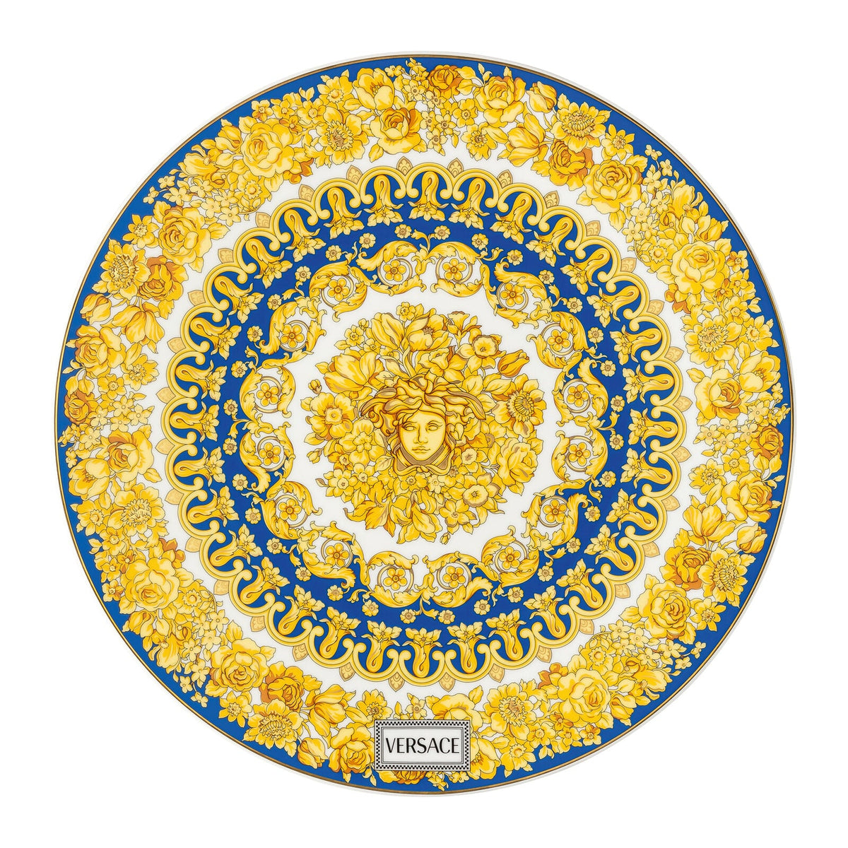 Versace Medusa Rhapsody Blue Service Plate 33 cm front view